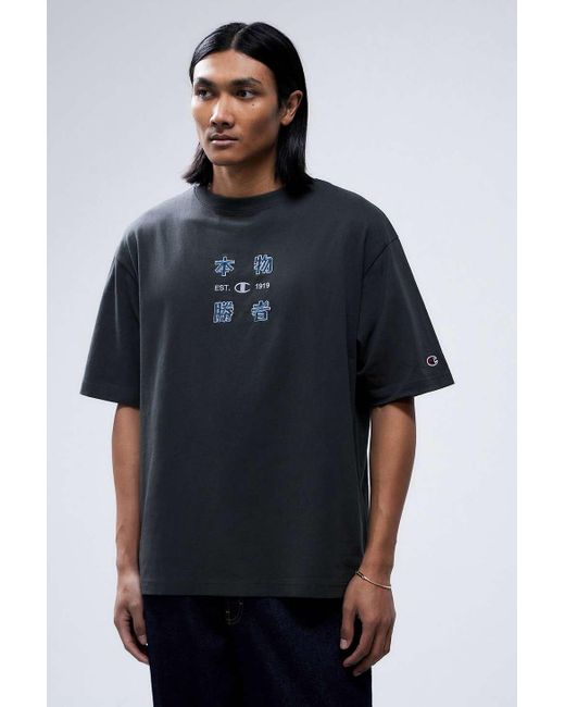 Champion Uo Exclusive Black Japanese T-shirt for men
