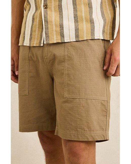 Rhythm Natural Worn Path Ripstop Shorts for men