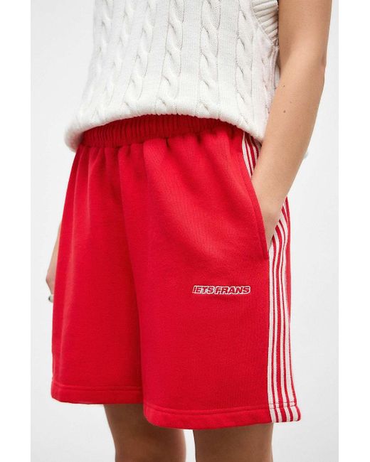 iets frans Red Harri Mid Jogger Shorts