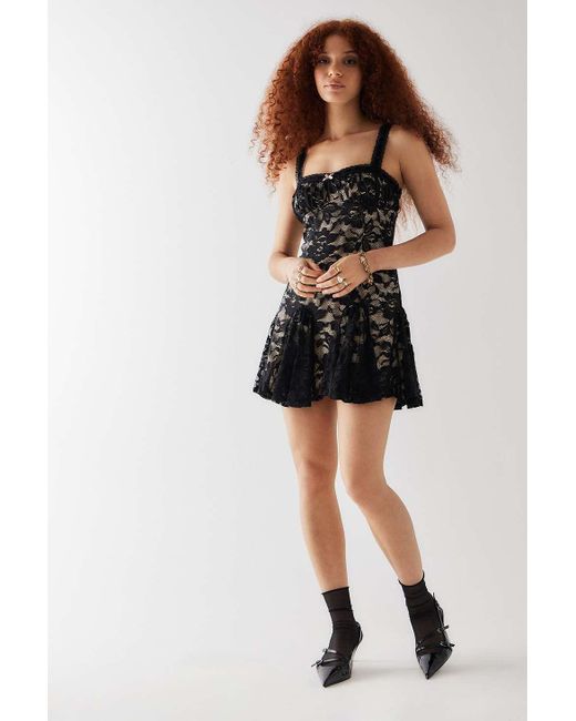 Love Triangle Uo Exclusive Chloe Mini Dress in Black Lyst UK