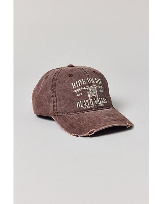 Urban Outfitters Brown Death Valley Distressed Baseball Hat for men