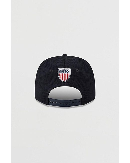 KTZ Blue Team Usa 9Seventy Stretch Snap Hat for men