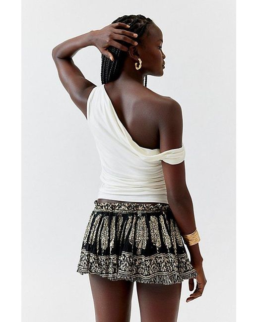 Urban Renewal White Remade Gauze Micro Mini Skirt