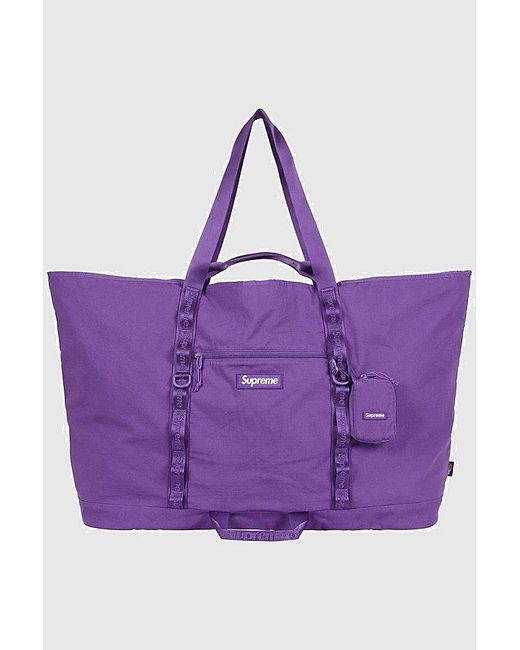 Supreme X-Large Tote Bag + Utility Pouch (Ss26) in Purple for Men
