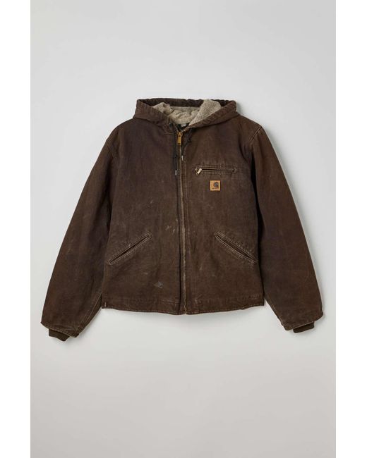 Urban Renewal Vintage Carhartt Hooded Jacket in Brown for Men Lyst