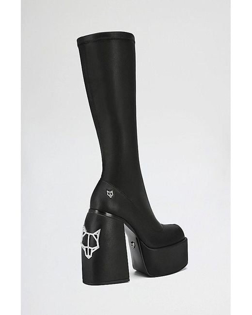 Naked Wolfe Spice Knee High Platform Boot in Black | Lyst