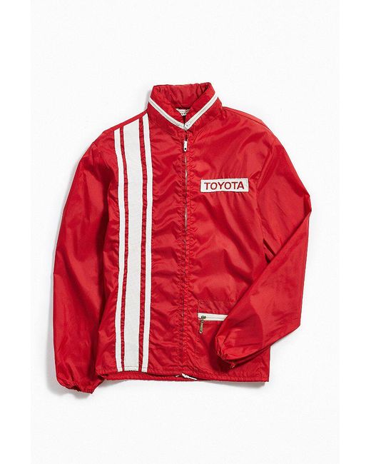 Urban Outfitters Vintage Toyota Red Windbreaker Jacket for men