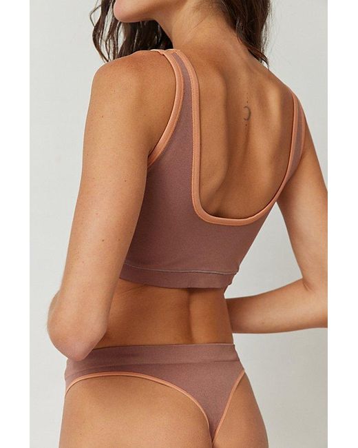 Out From Under Blue Bella Seamless High-Waisted Thong