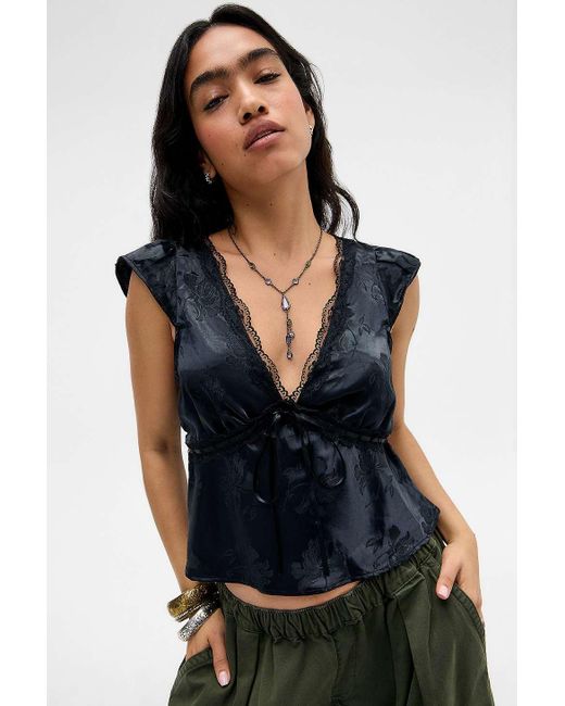 Kimchi Blue Black Lily Blouse