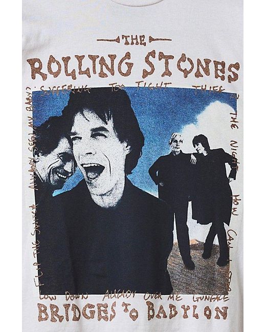 Urban Outfitters Blue Rolling Stones Bridges To Babylon Graphic Long Sleeve Tee for men