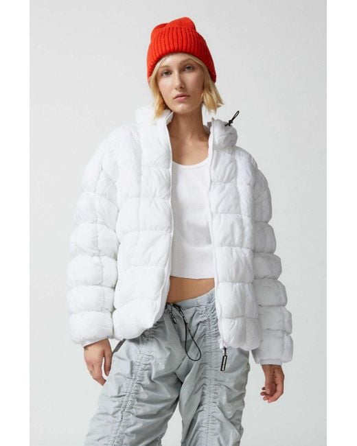 iets frans... Ched Baffle Puffer Jacket In White At Urban Outfitters | Lyst