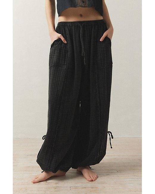 Out From Under Black Mila Gauze Jogger Pant