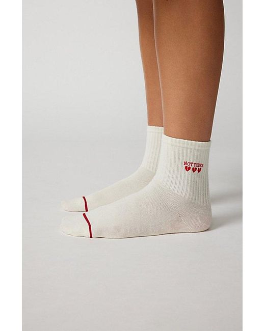 Urban Outfitters Black Icon Quarter Crew Sock