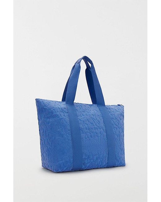 Kipling Blue Art Medium Resort Terry Cloth Tote Bag