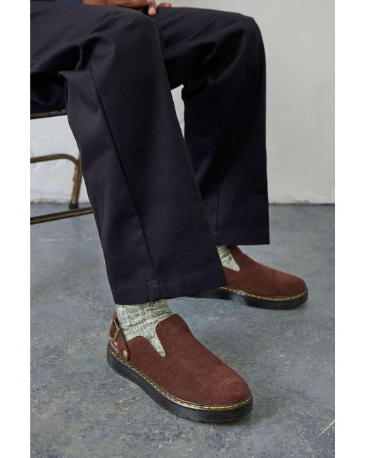 Dr. Martens Brown Suede Lined Carlson Sandals in Black for Men Lyst UK