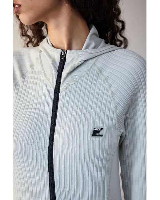 iets frans Gray Ribbed Knit Hoodie