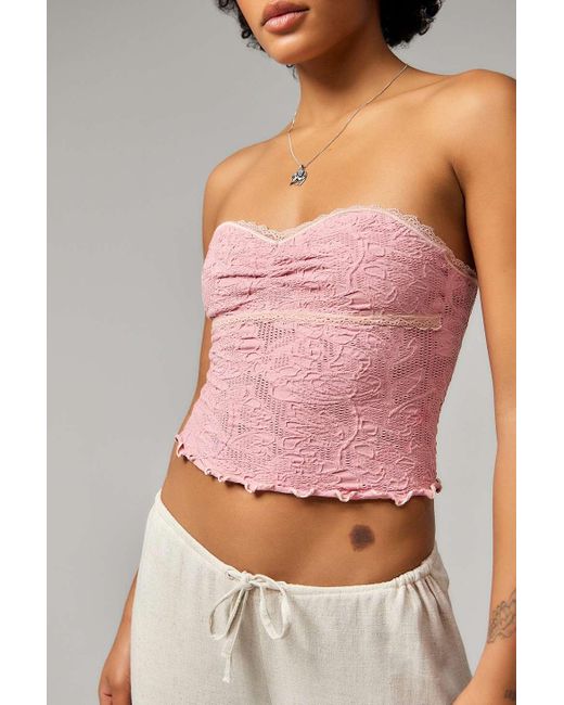 Out From Under Multicolor Aaliyah Textured Sweetheart Bandeau Top