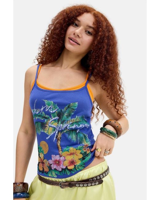 Urban Outfitters Blue Uo Palm Springs Cami