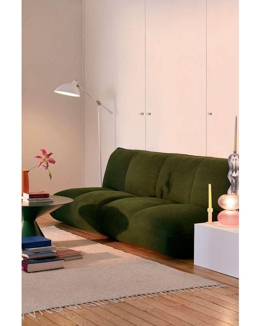 Urban Outfitters Theo Green Velvet Xl Sofa Bed
