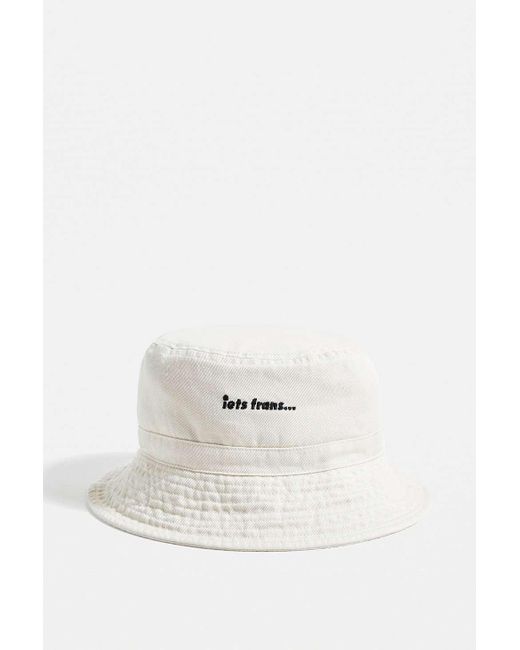 iets frans White Ecru Bucket Hat for men
