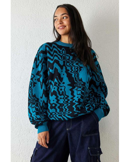 Santa Cruz Acidic Knitted Jumper in Blue | Lyst UK