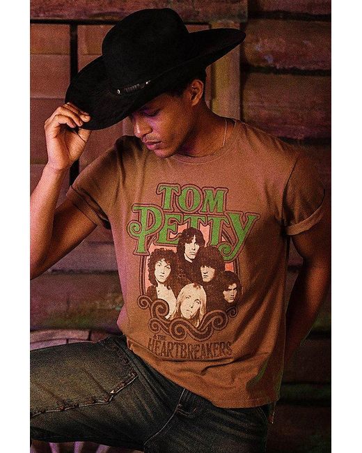 Junk Food Brown Tom Petty And The Heartbreakers Tee for men
