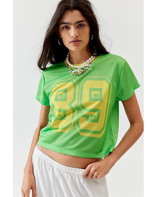 Urban Outfitters Green 89 Jersey Baby Tee