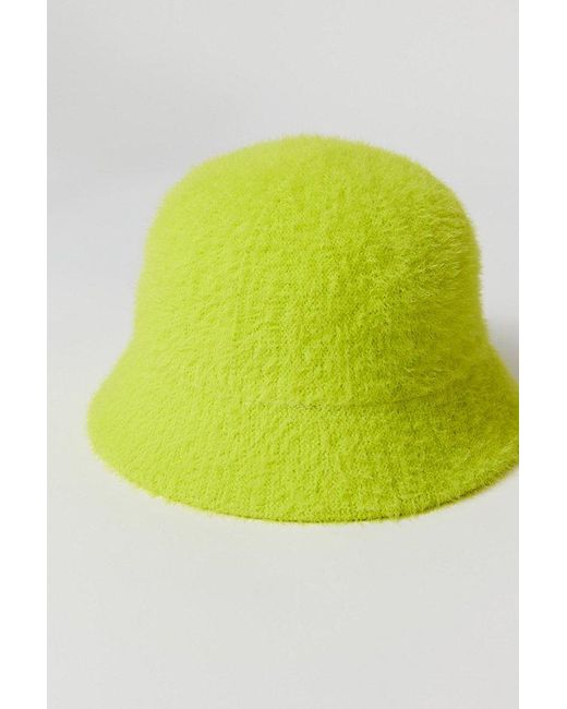 Urban Outfitters Green Cassie Fuzzy Bucket Hat