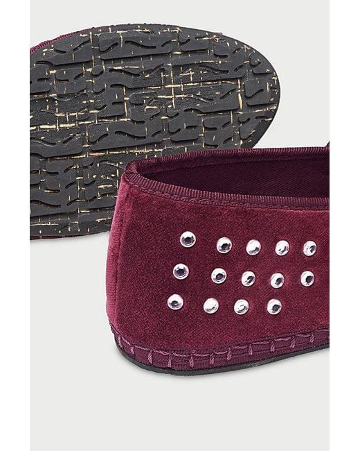Flabelus Red Mae Studded Mary Jane Flat