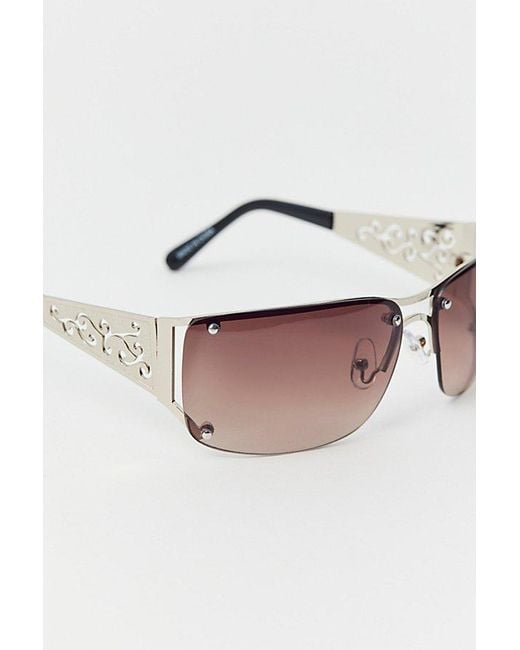 Urban Outfitters Black Holly Metal Shield Sunglasses