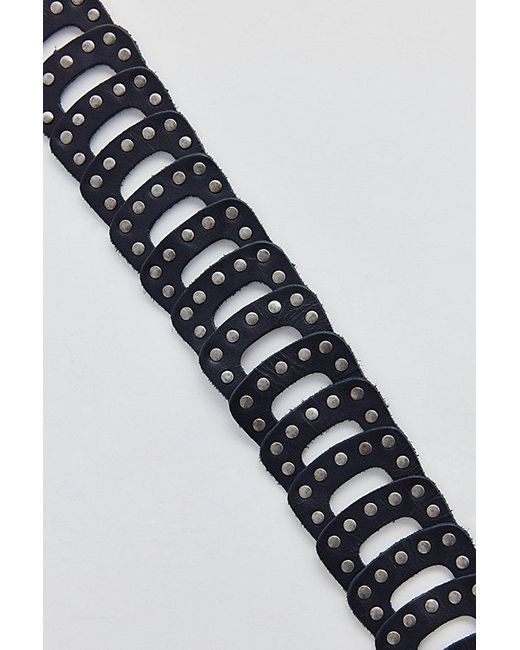 Urban Outfitters Blue Open Loop Studded Leather Belt