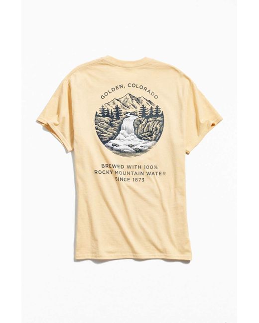 Urban Outfitters Yellow Coors Golden Colorado Tee for men