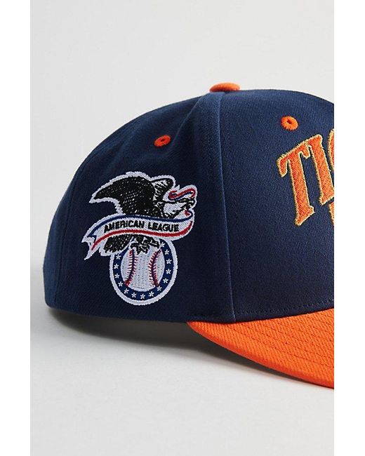 Mitchell & Ness Blue Crown Jewels Pro Coop Tigers Snapback Hat for men