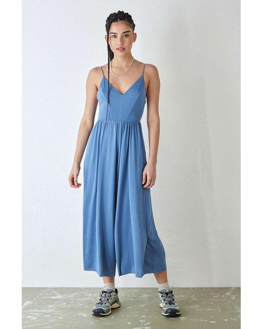 Urban Outfitters Blue Hosenrock-overall molly" aus cupro