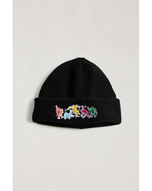 Urban Outfitters Keith Haring Short Roll Beanie in Black for Men | Lyst