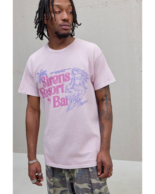 Urban Outfitters Uo Pink Sirens Resort T-shirt for men
