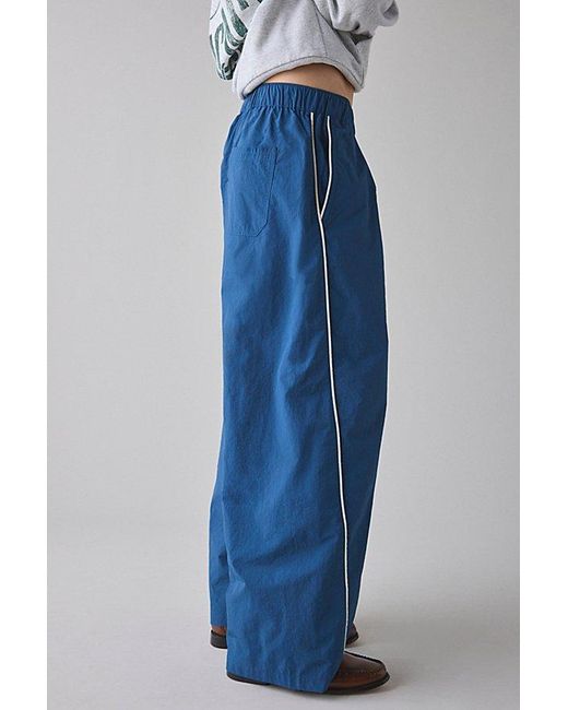 BDG Blue Best Yet Baggy Wide Leg Track Pant
