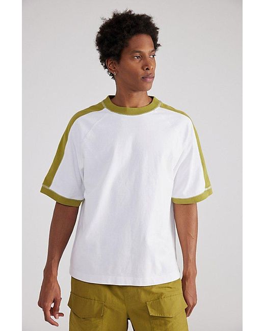 Without Walls White Seamed Short Sleeve Tee for men