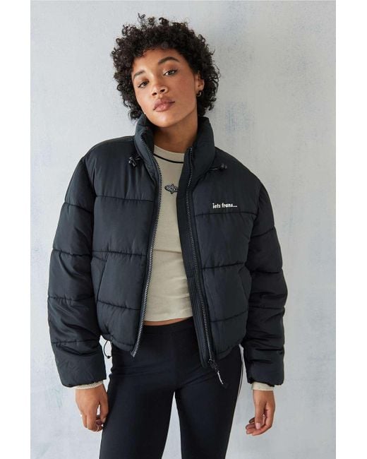 iets frans... Recycled Water Resistant 90s Riley Puffer Jacket in Black ...