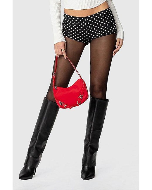 Edikted Black Maxene Polka Dot Micro Shorts