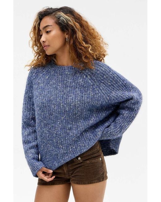 Urban Outfitters Blue Uo Neptune Ribbed Jumper