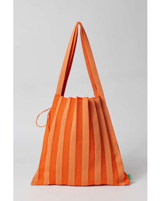 Hvisk Evie Knit Net Bag in Orange Lyst