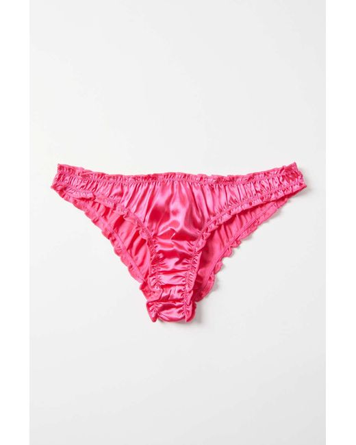 Out From Under Pink Satin Cheeky Undie