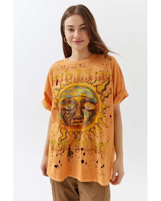 Urban Outfitters Orange Sublime T-shirt Dress