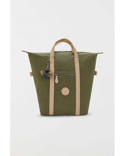 Kipling Green Art Tote Backpack
