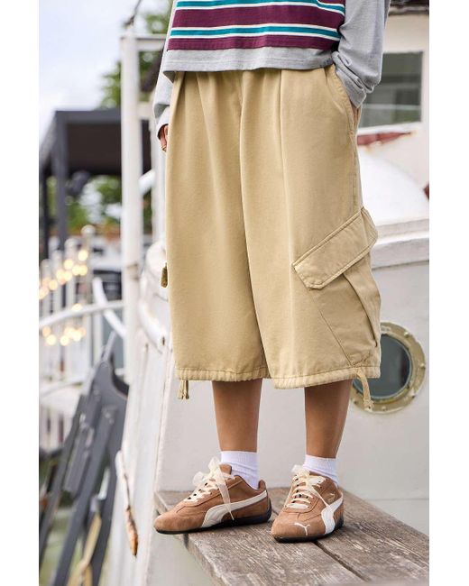 BDG Natural Dallas Cropped Cargo Trousers