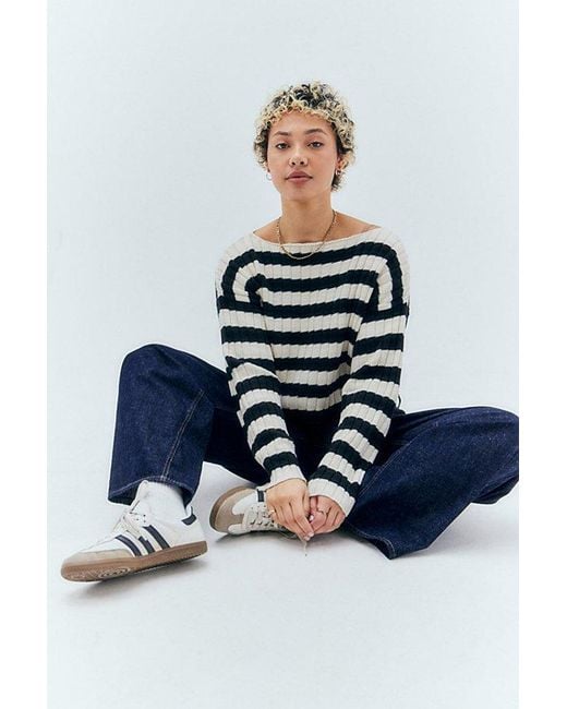 BDG Blue Breton Striped Sweater