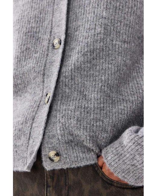 BDG Gray Collared Cardigan