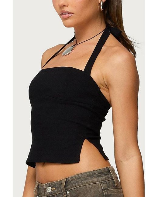 Edikted Black Dara Halter Top