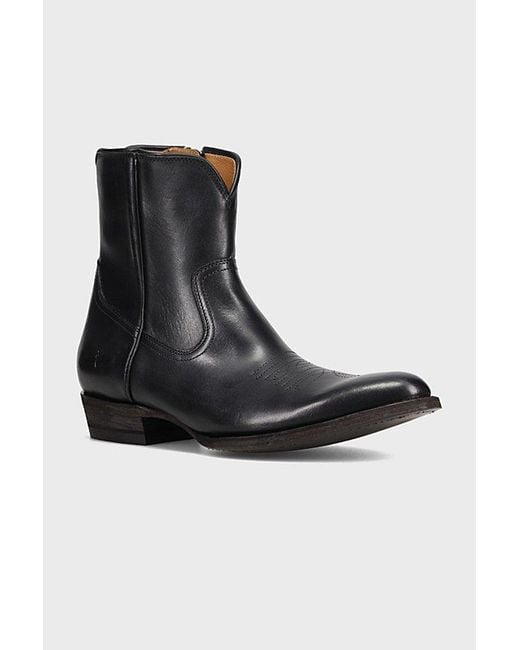 Frye Black Austin Inside Zip Boots for men